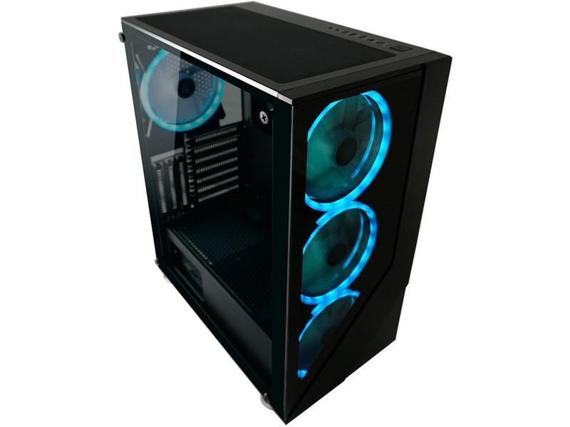 LC-Power PC-Gehäuse Gaming 803B Shaded_X Gaming-Midi-Tower mit Sichtfenster und RGB Beleuchtung