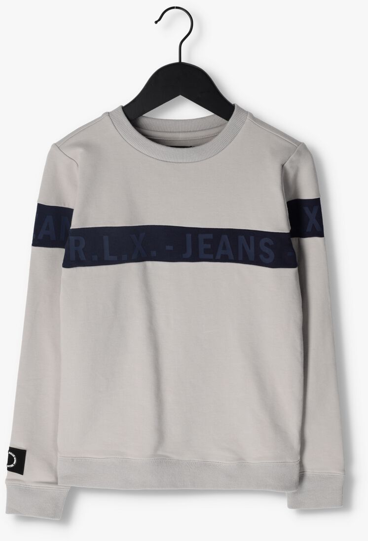 RELLIX lichtgrijze rellix trui crewneck rlx jeans