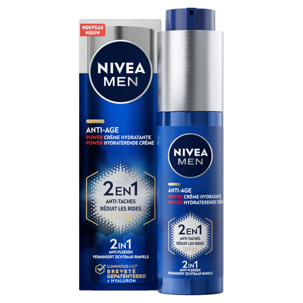 Fijne dagcreme met lekkere geur!MEN Luminous Anti-Age Anti-Spot dagcreme - SPF 30 - 50 ml