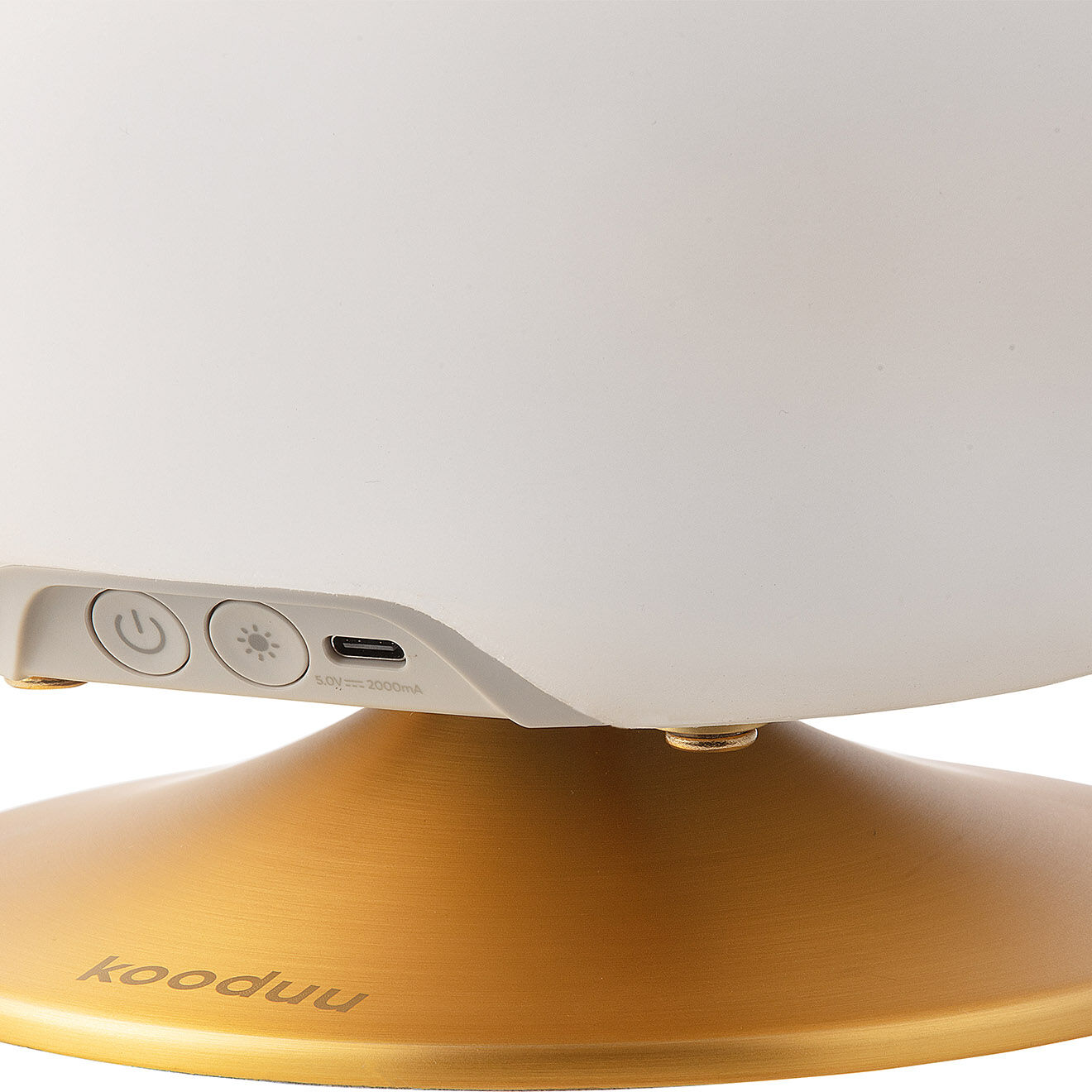 Kooduu Lampe Enceinte Bluetooth sans fil Atmos par Jacob Jensen Design laiton - 21.5x21.5x35.3 cm
