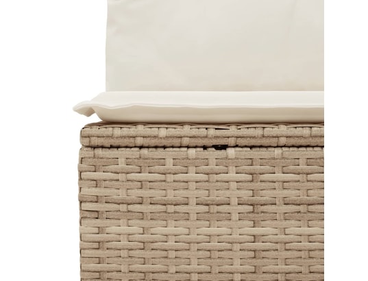 VIDAXL - Salon extérieur Salon de jardin 11 pcs avec coussins beige résine tressée