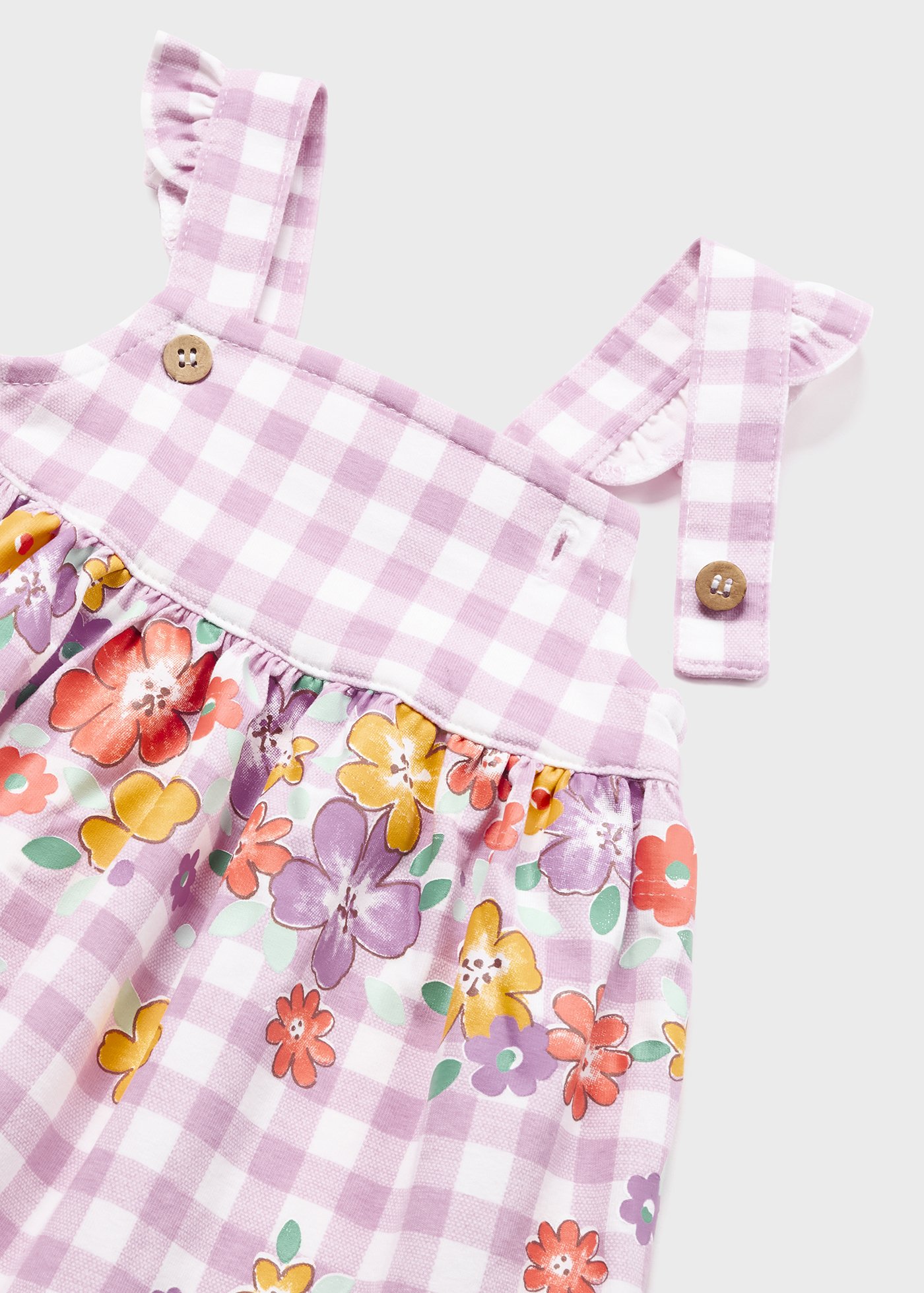 Vestido de algodão sustentável para recém-nascido