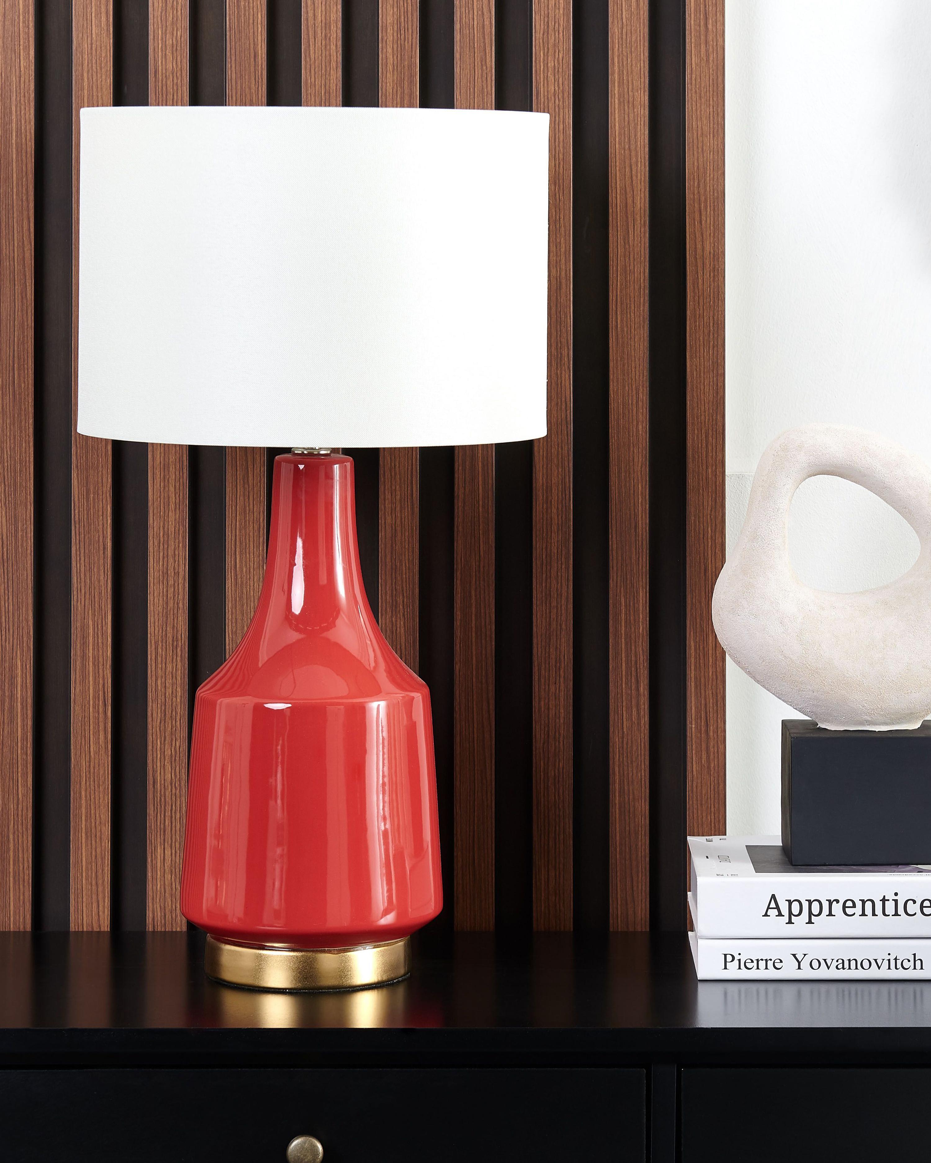 Tafellamp TRIVERSA Keramiek Rood