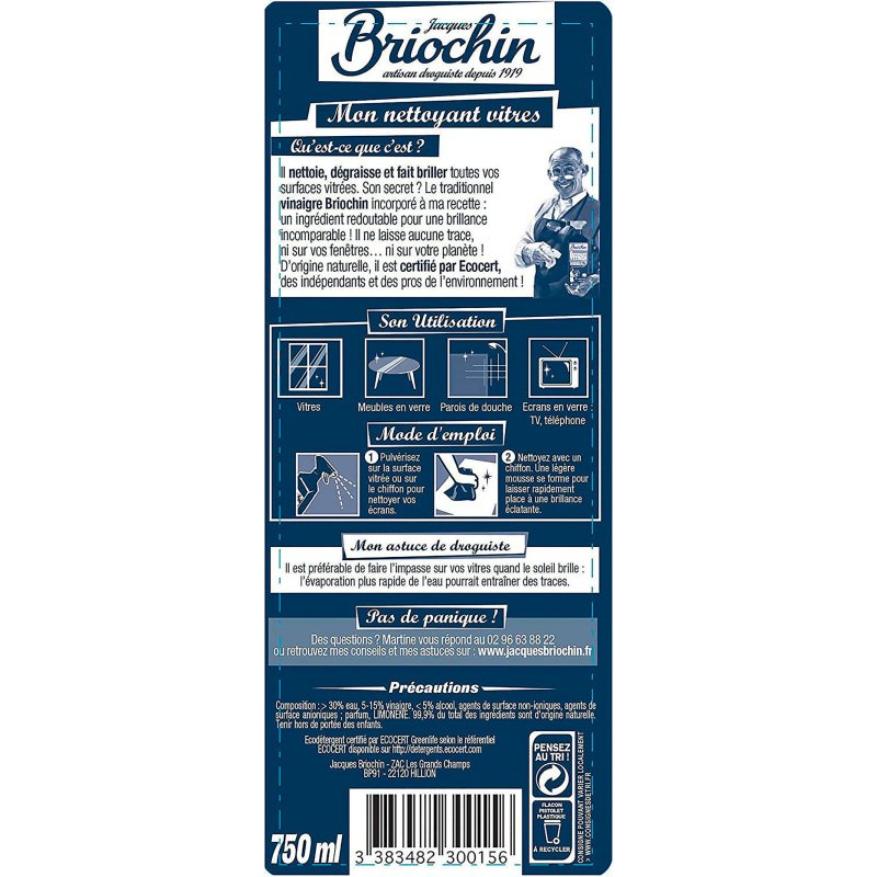 Nettoyant vitres Briochin – Spray 750 ml