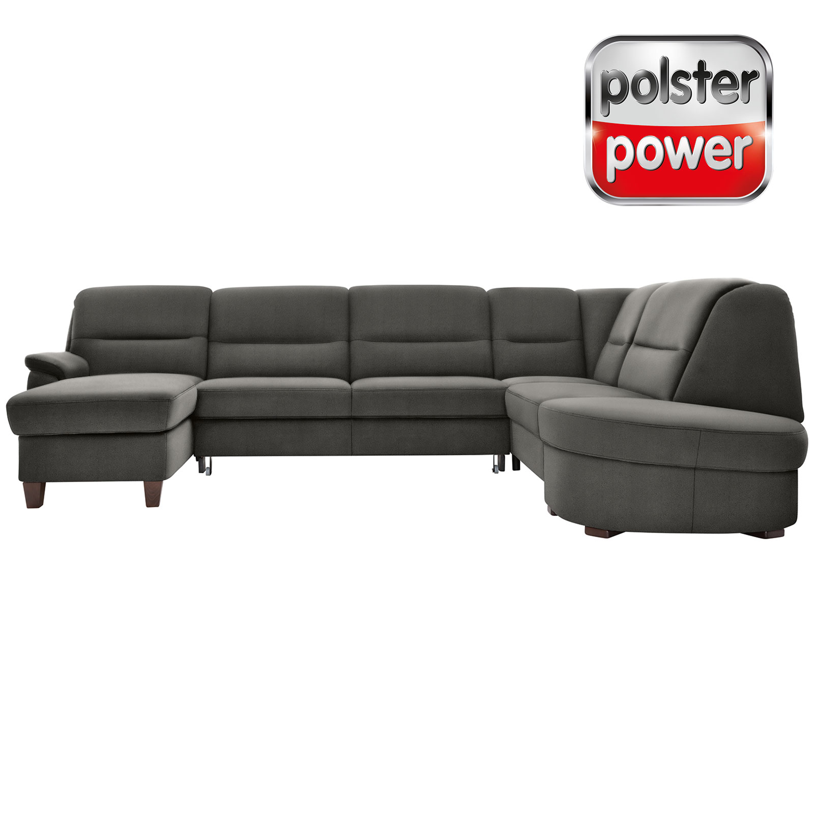 polsterpower Wohnlandschaft - Holiday steel - Basismodell - links