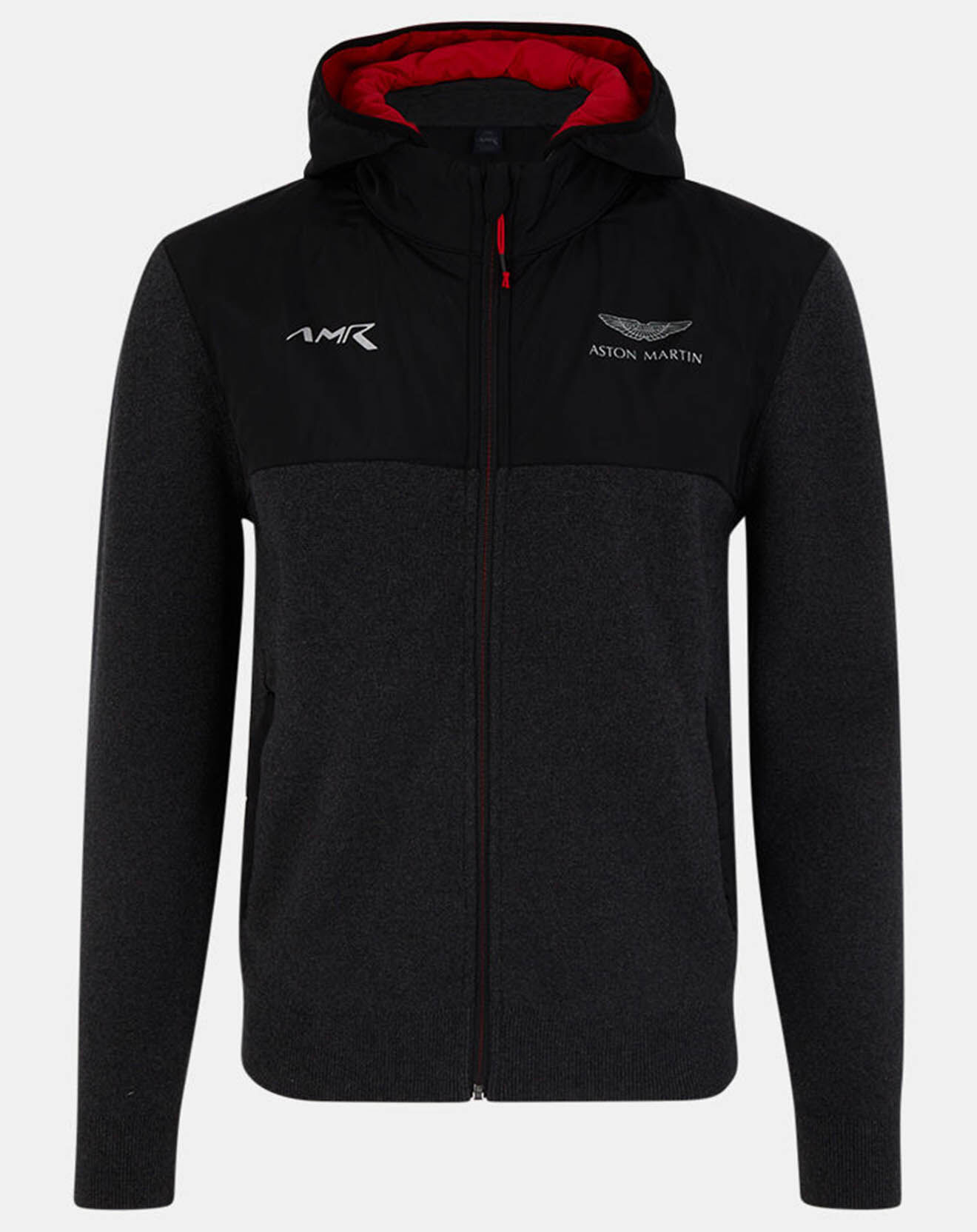 Hackett London Sweat Aston Martin Racing Hood zippé gris