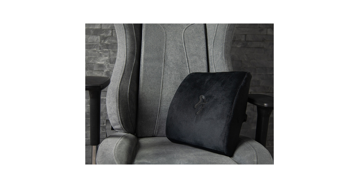 ArozziLumbar Support Black Velour - Horizontal Straps inlegkussen  (Zwart)