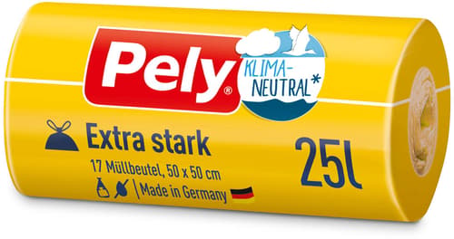 Pely® Zugband-Beutel Extra-stark, 25 Liter, 17 Stück