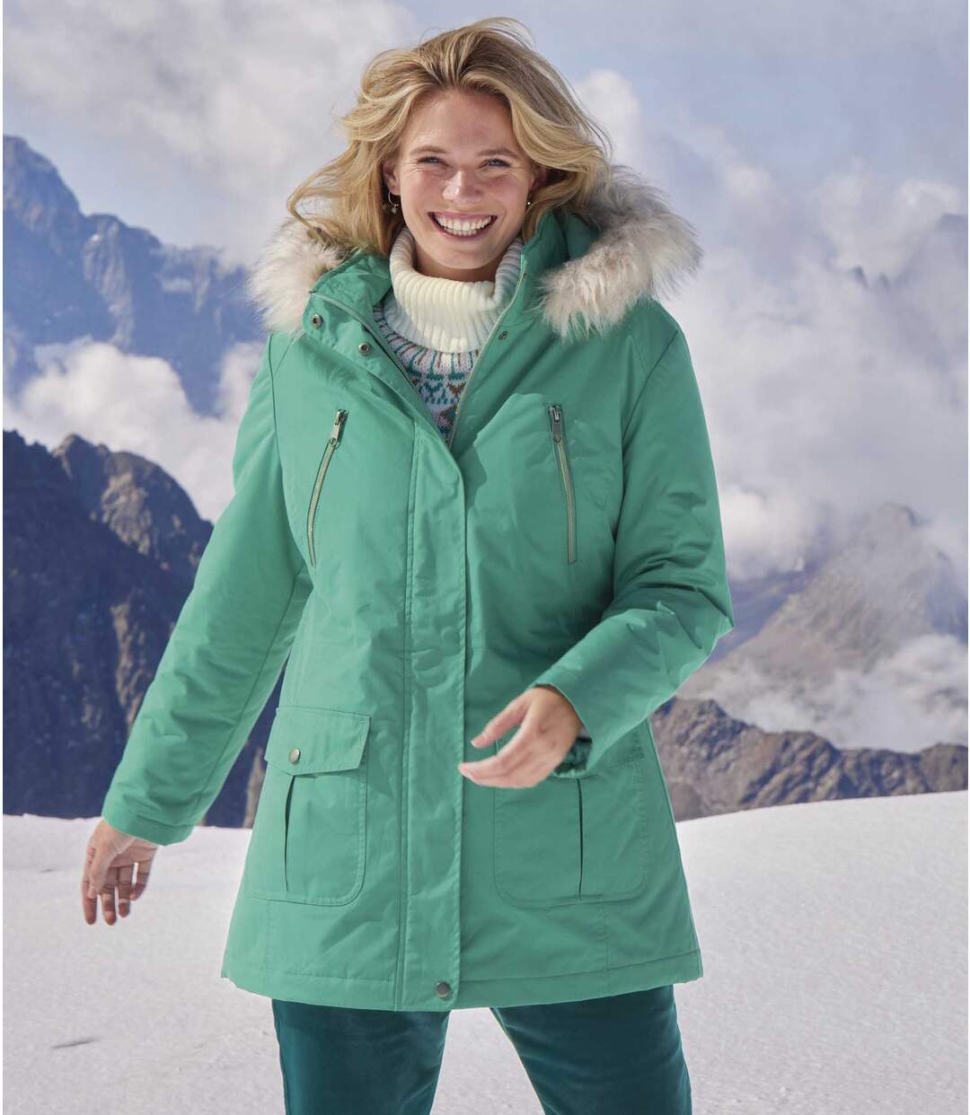 Parka à Capuche Fausse Fourrure Atlas for Women(R)