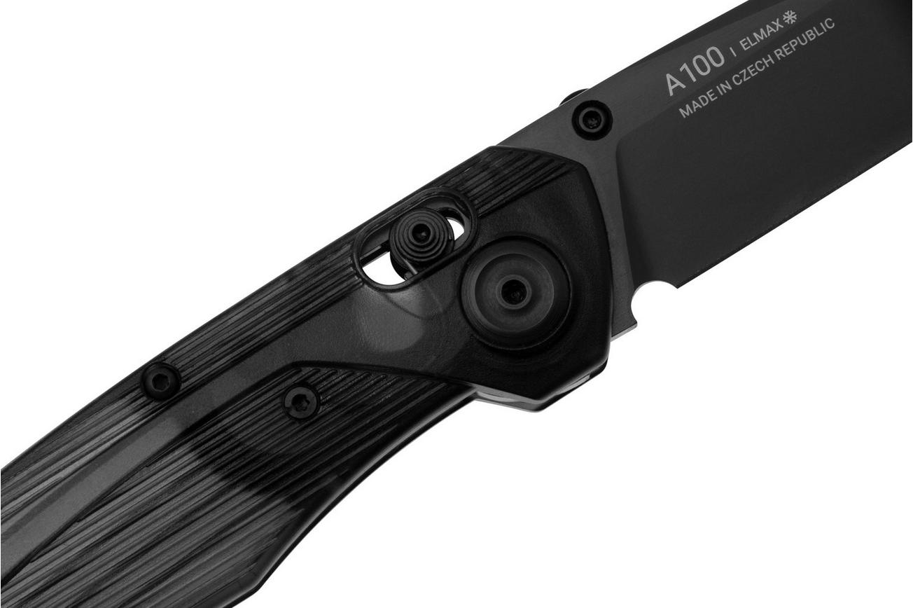 ANV Knives A100, BB, DLC, Black Ultem, Alock, A100-025, zakmes