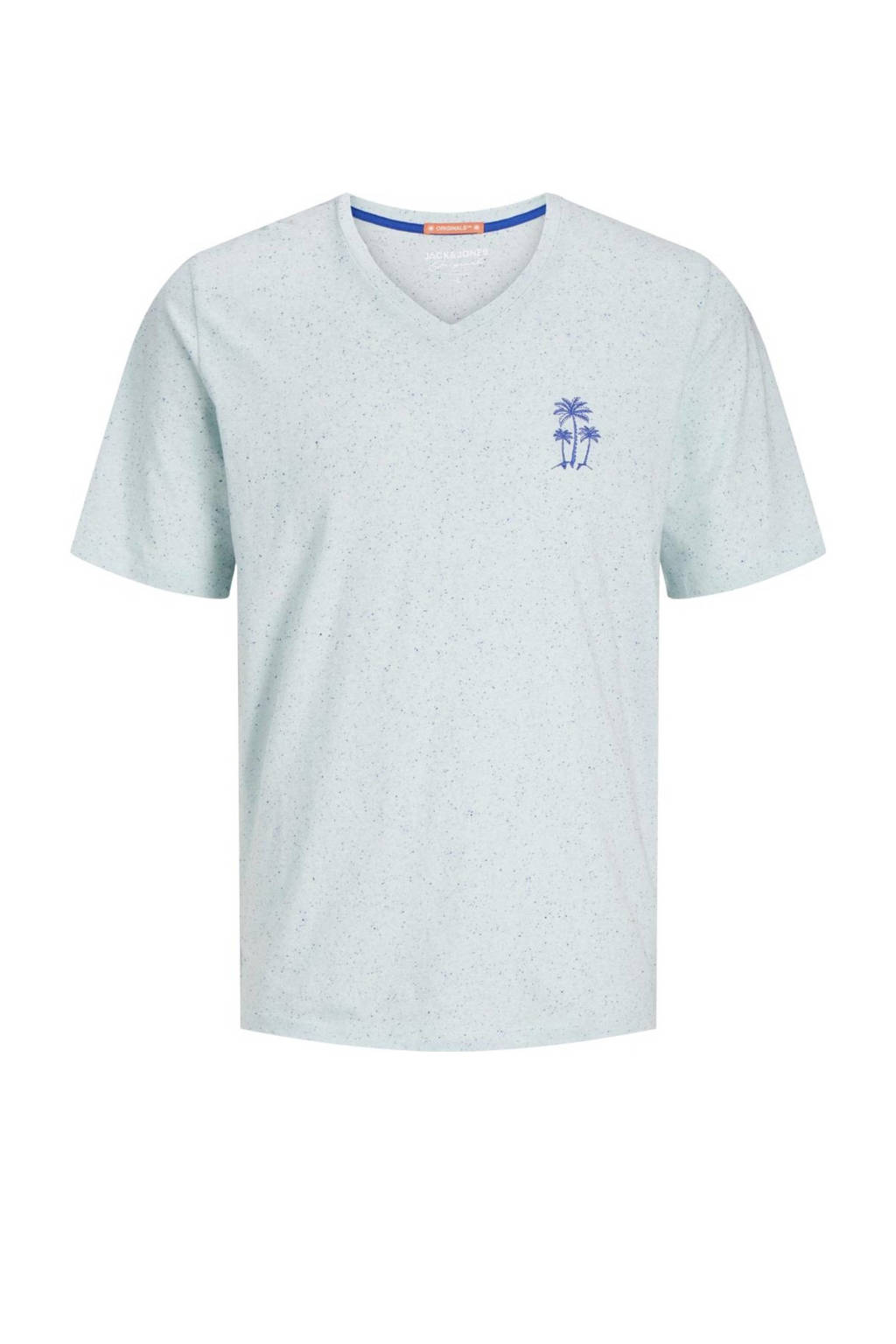 JACK & JONES T-shirt JORPALM met printopdruk lichtblauw