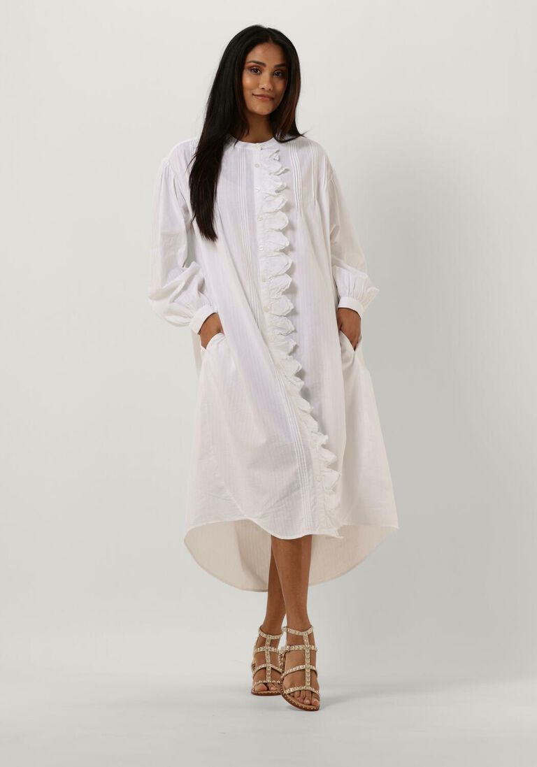 SEMICOUTURE witte semicouture midi jurk cindy
