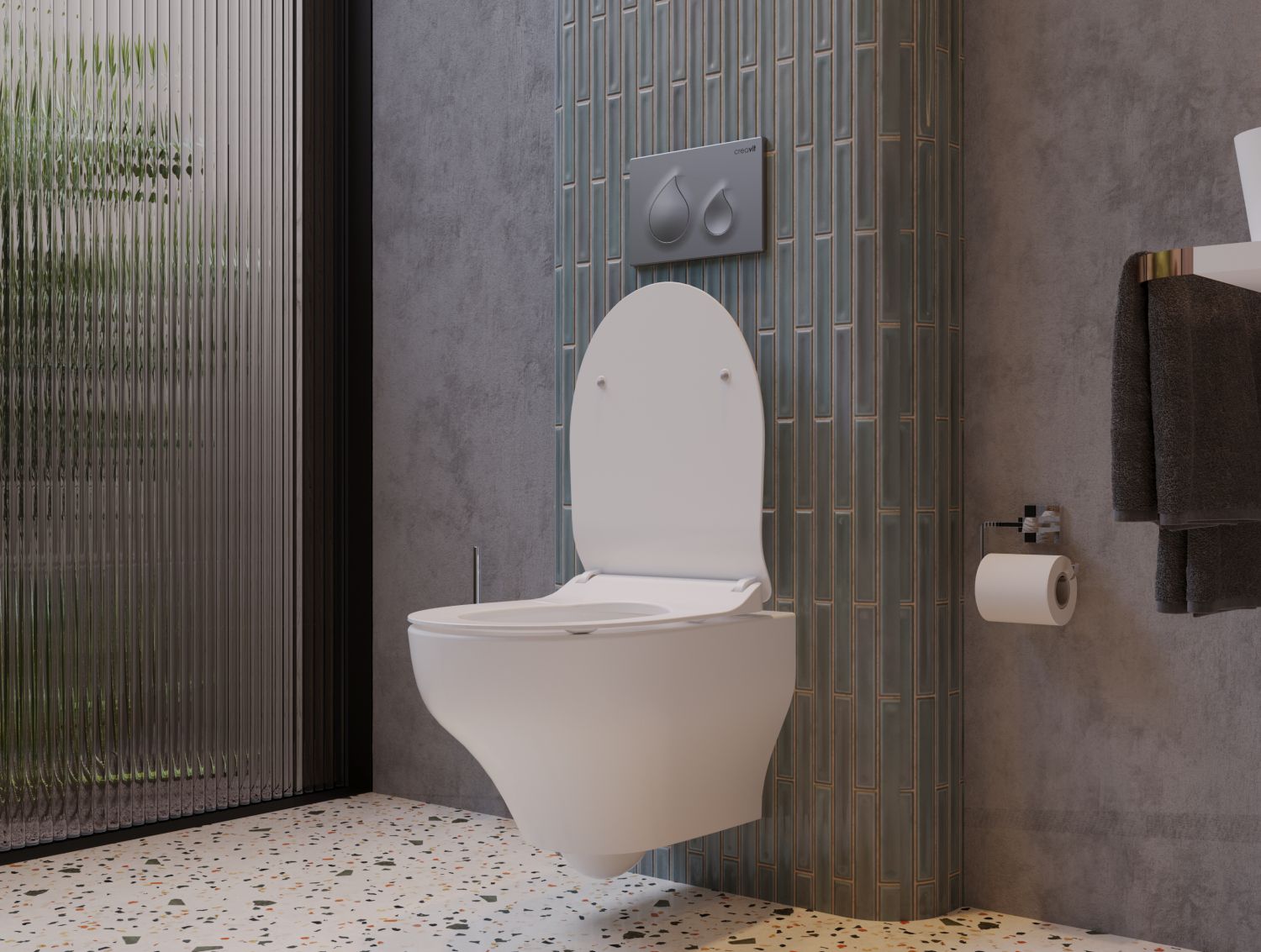 Sanigoods Serra hangtoilet met tornado flush glanzend wit