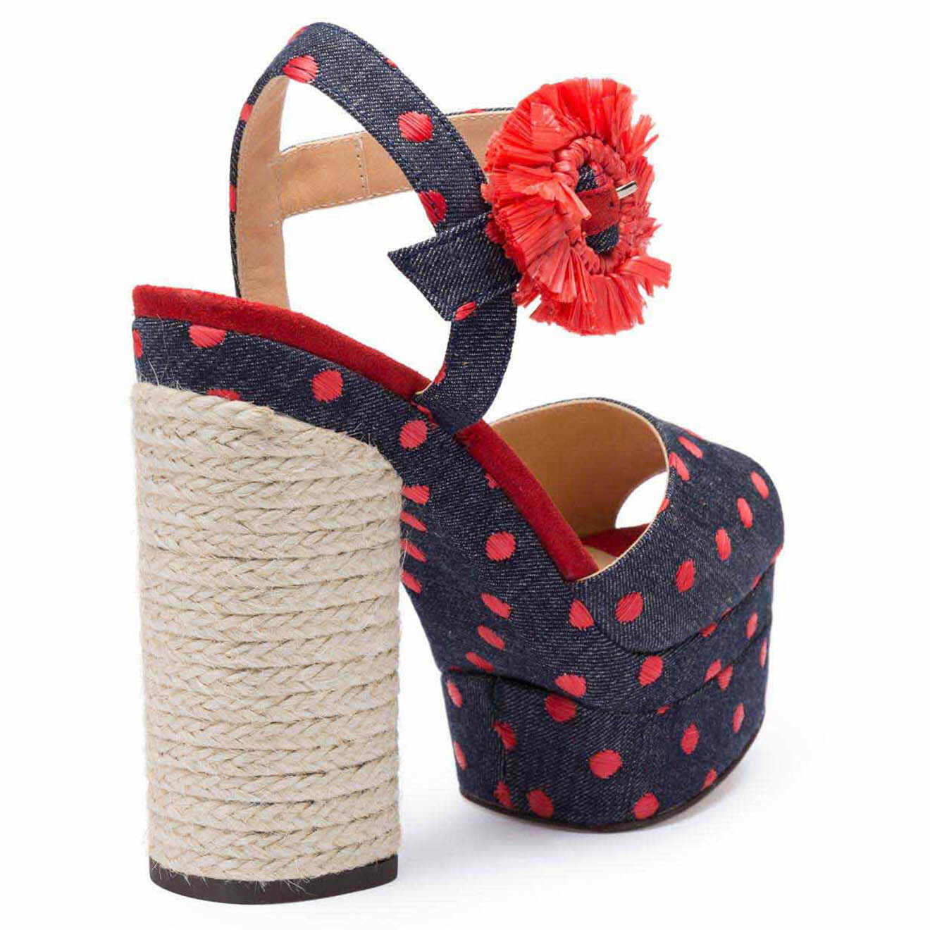 Castaner Sandales Acacia à pois rouges - Talon 14 cm