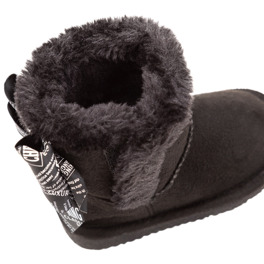 1/2 bottes fourrées avec noeuds imprimés en satin du 20 au 23