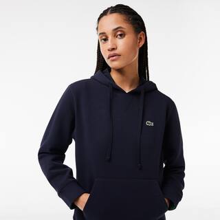 Sweatshirt à capuche relaxed fit piqué double-face Sweatshirts - Bleu - Lacoste - Femme