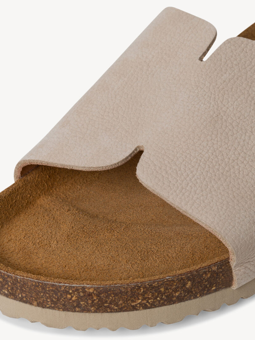 Leren Slipper - beige