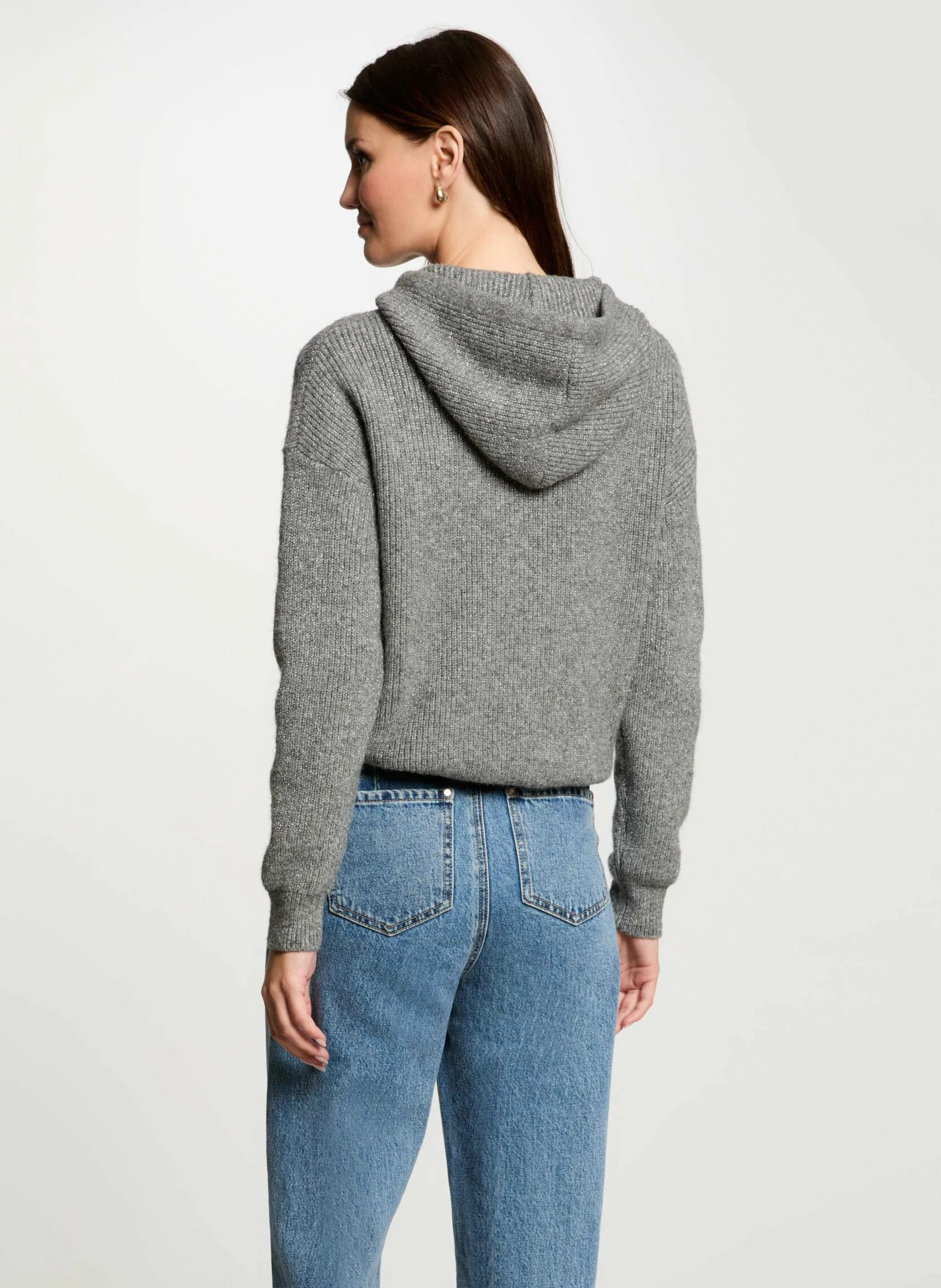 MNOIX - Pull droit à capuche| Gris