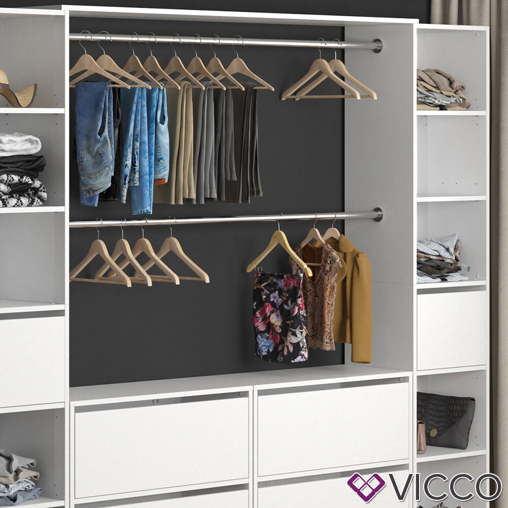 VICCO Kleiderschrank GUEST XXXL offen begehbar Regal Kleiderständer Schrank