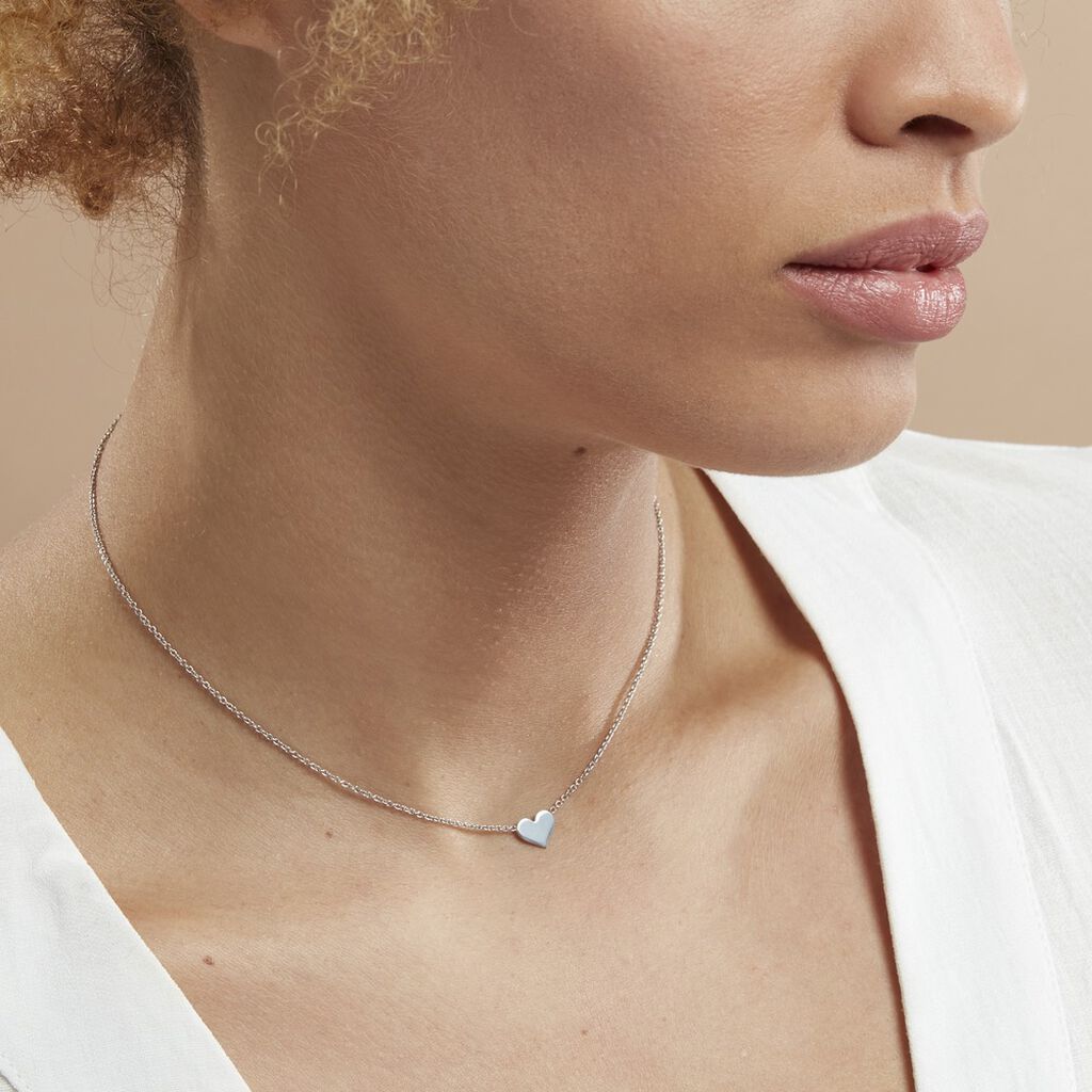 Collier Chandana Argent Blanc