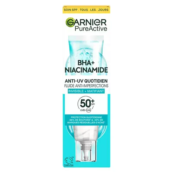 Garnier Pure Active Protetor Solar Diário Anti-UV e Anti-Imperfeições FPS 50+ 40ml