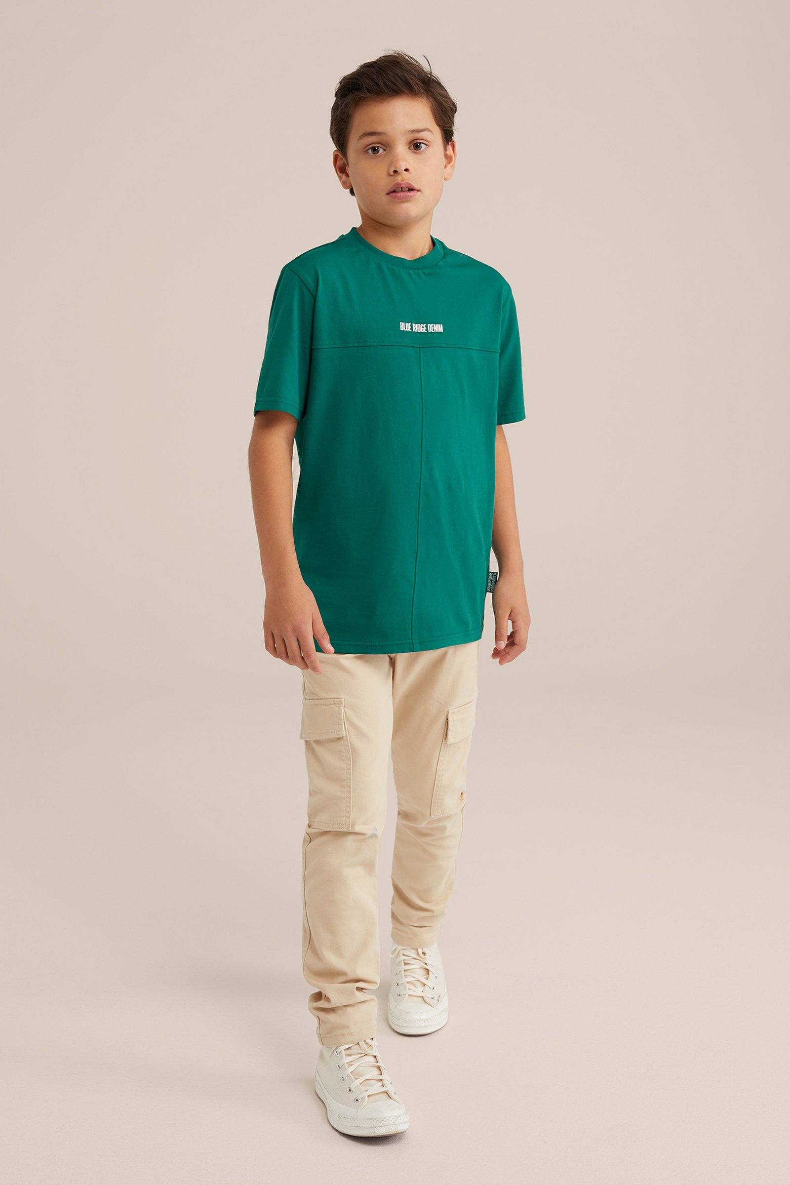 Jongens T-shirt met opdruk Blue Ridge Mosgroen