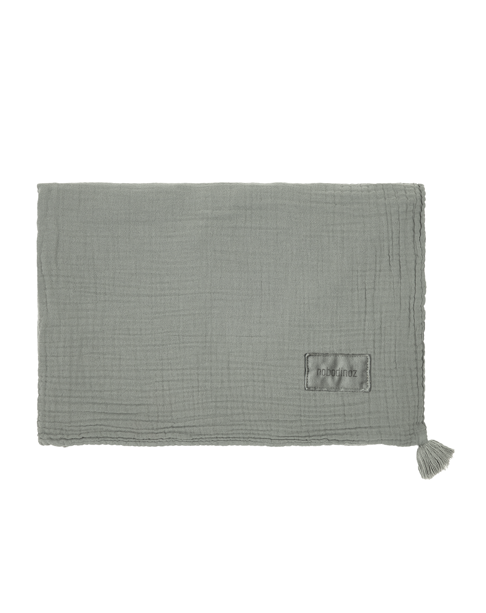 Couverture wabi-sabi en double gaze de coton lavé | Bleu