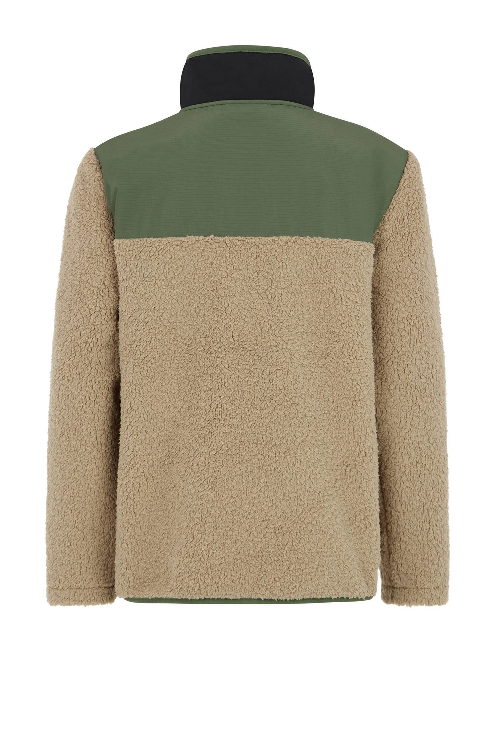 Protest teddy fleece vest PRTHERON JR ecru/zwart/groen