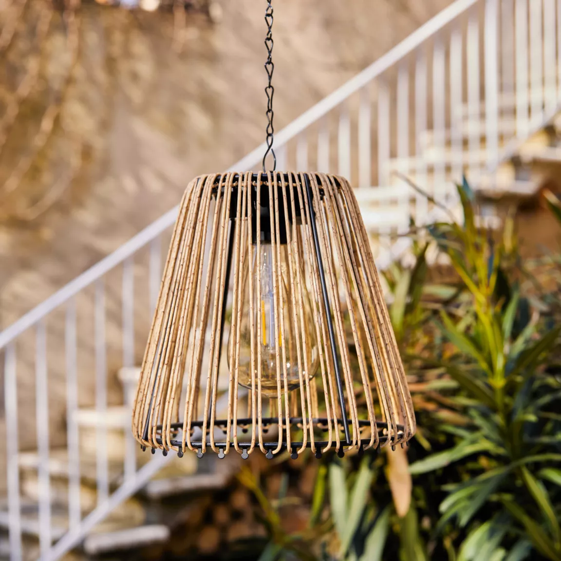 Suspension de jardin solaire LED (D17,5 cm) Calabre Doré