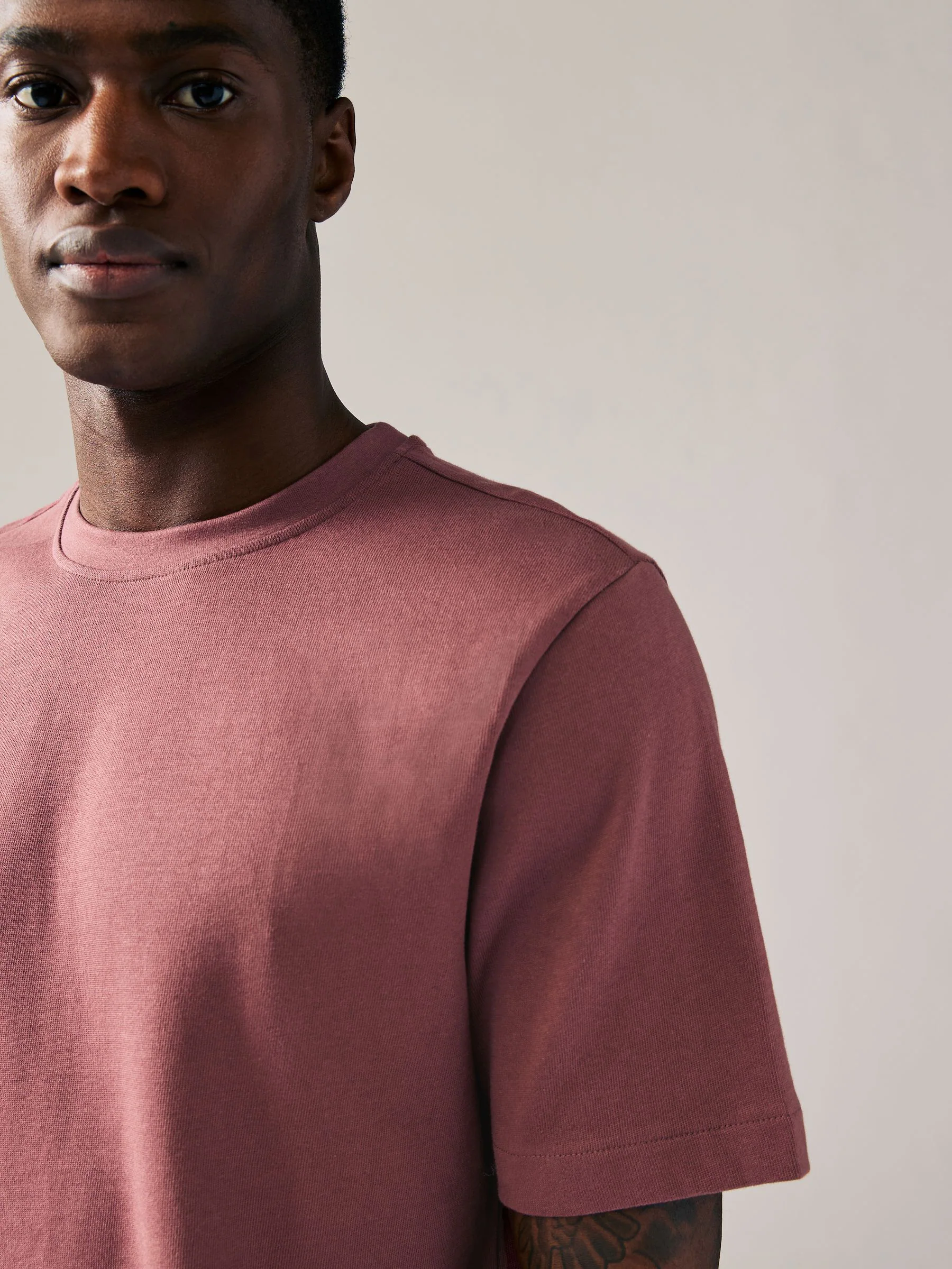 Roze/grijs/putty naturel - Normale Pasvorm - Verpakking van 3 T-shirts van zware stof