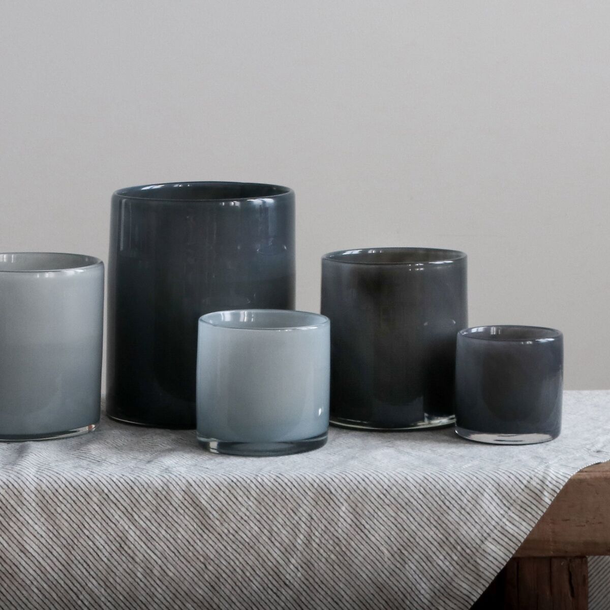 Lyric telysglass, dark grey, extra small
