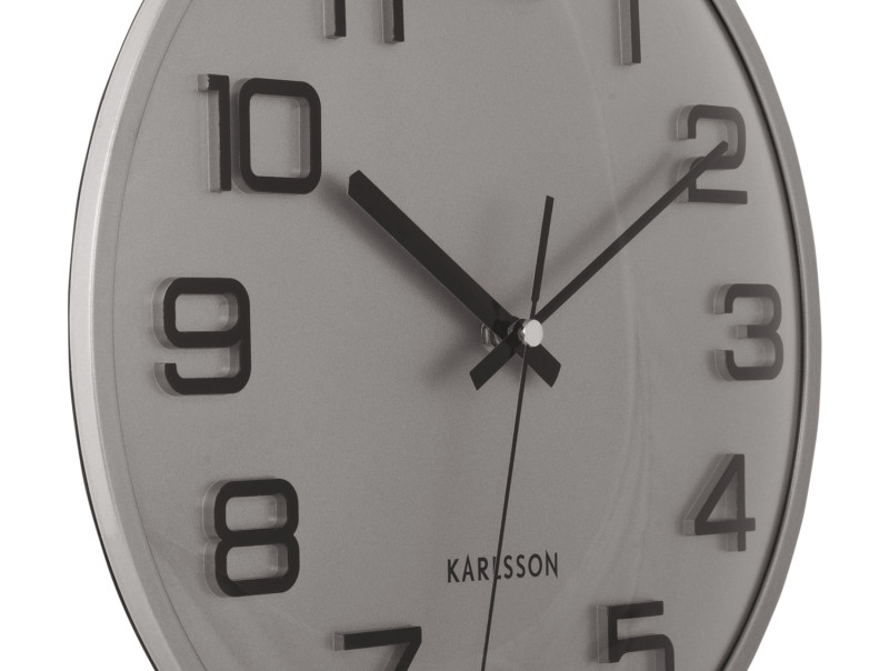 Wall Clock 3D Numbers KA6022GD Gold painted