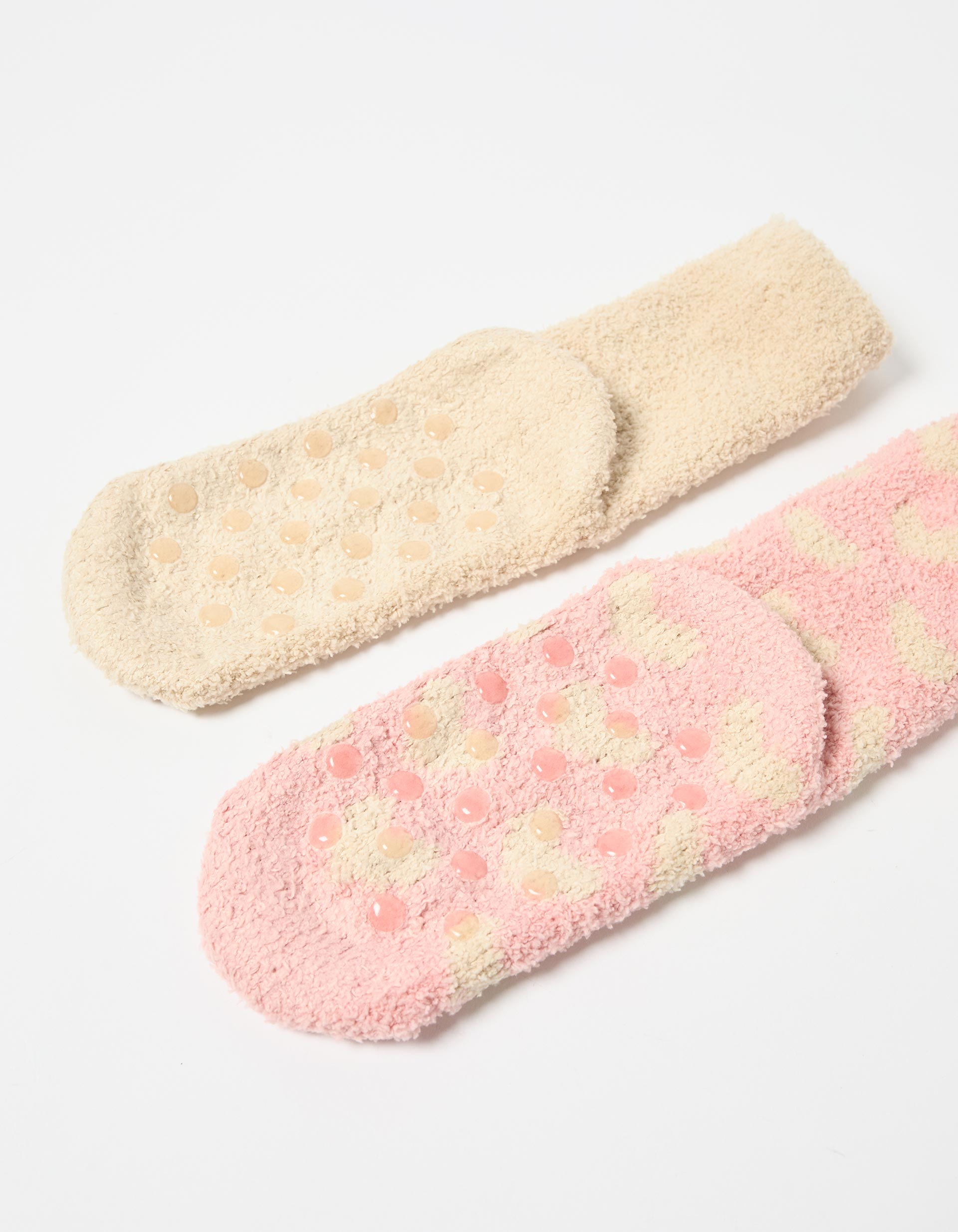 Pack 2 Pares de Meias Antiderrapantes, Mulher, Rosa