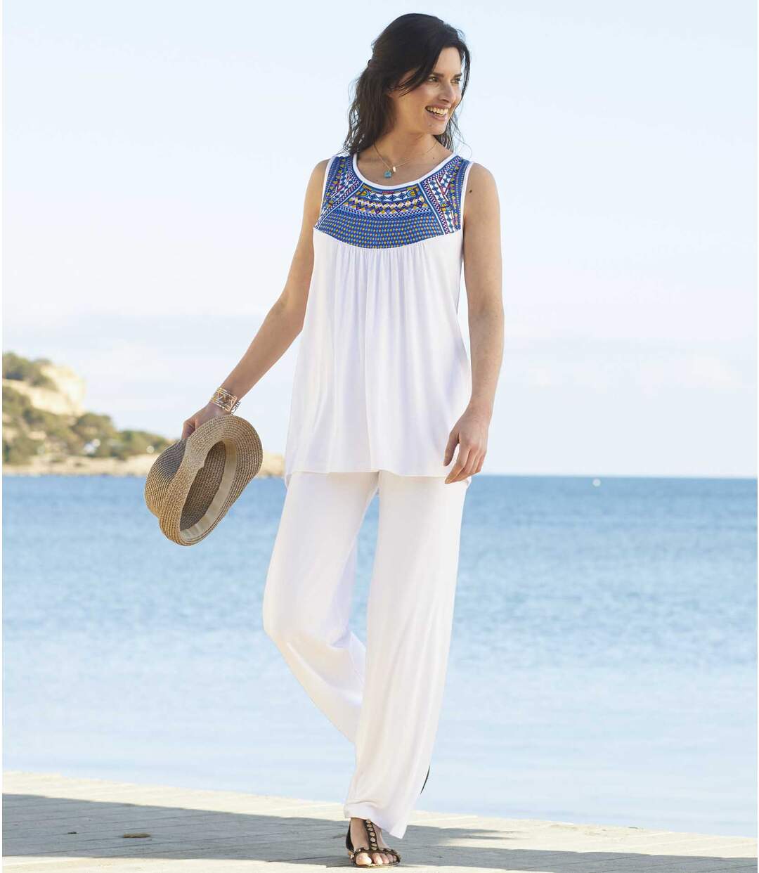 Pantalon Fluide Blanc