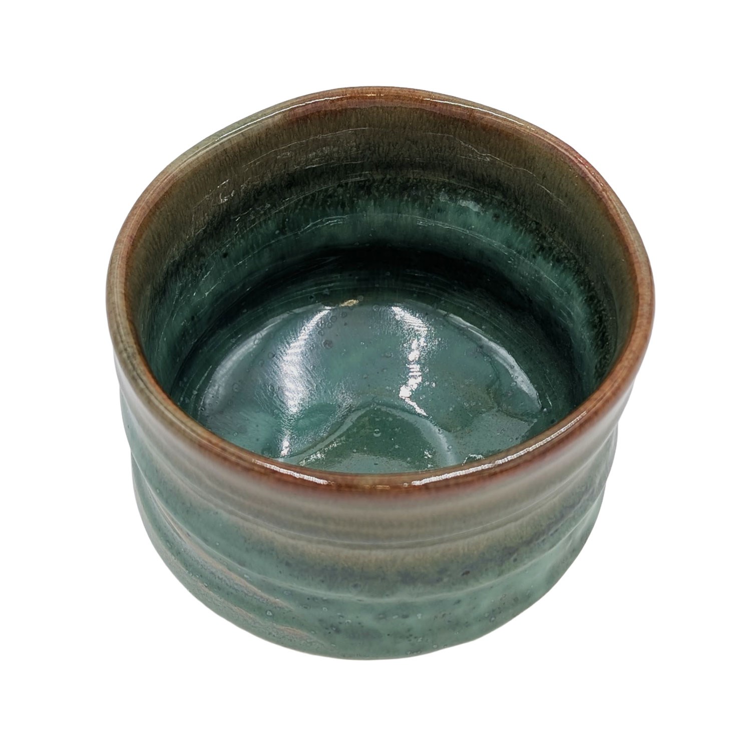 Matcha Teeschale grün/Kupfer