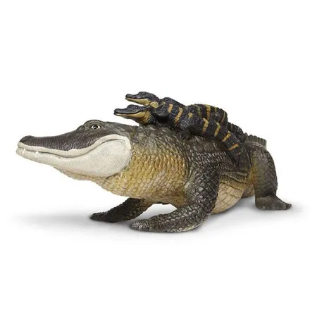 Safari Incredible Creatures Spielfigur Alligator mit Babies Miniatur
