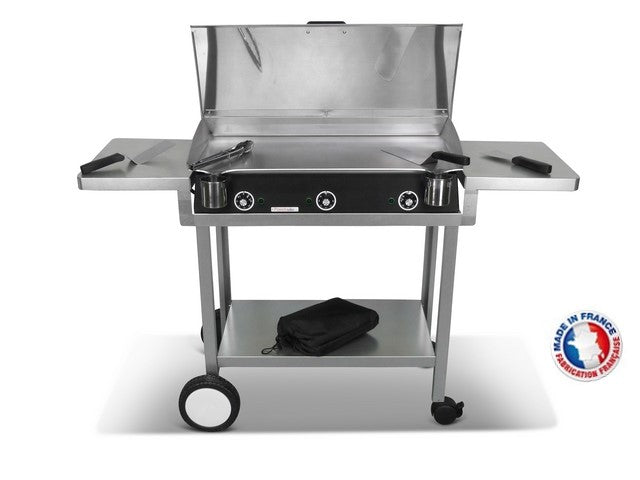 Pack plancha électrique PlanchaElec Lux 830 Carbon - Chariot Monceau P