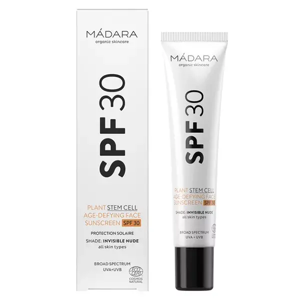 Protetor Solar Antienvelhecimento com Células-Tronco Vegetais MÁDARA FPS 30 40ml
