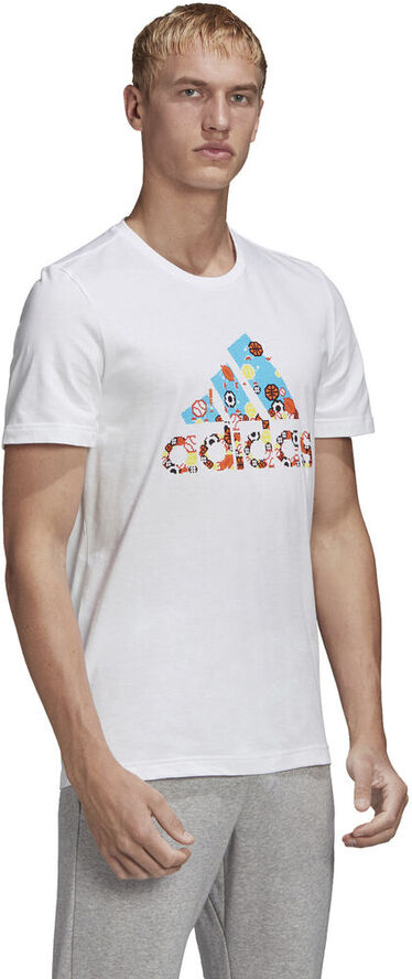 adidas 8-BIT Badge Of Sport T-shirt Hvid
