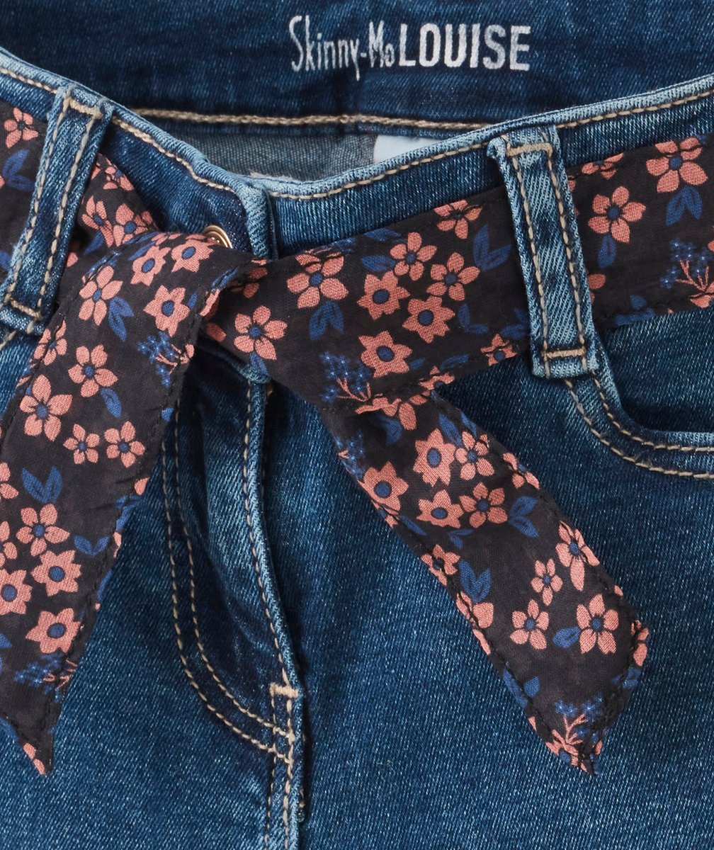 LOUISE LE JEAN SKINNY EN DENIM AVEC CEINTURE FILLE ET TAILLE +
