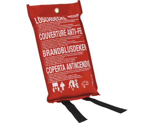 Abus LD1118 branddeken in een praktische draagtas voor het blussen van kleine branden