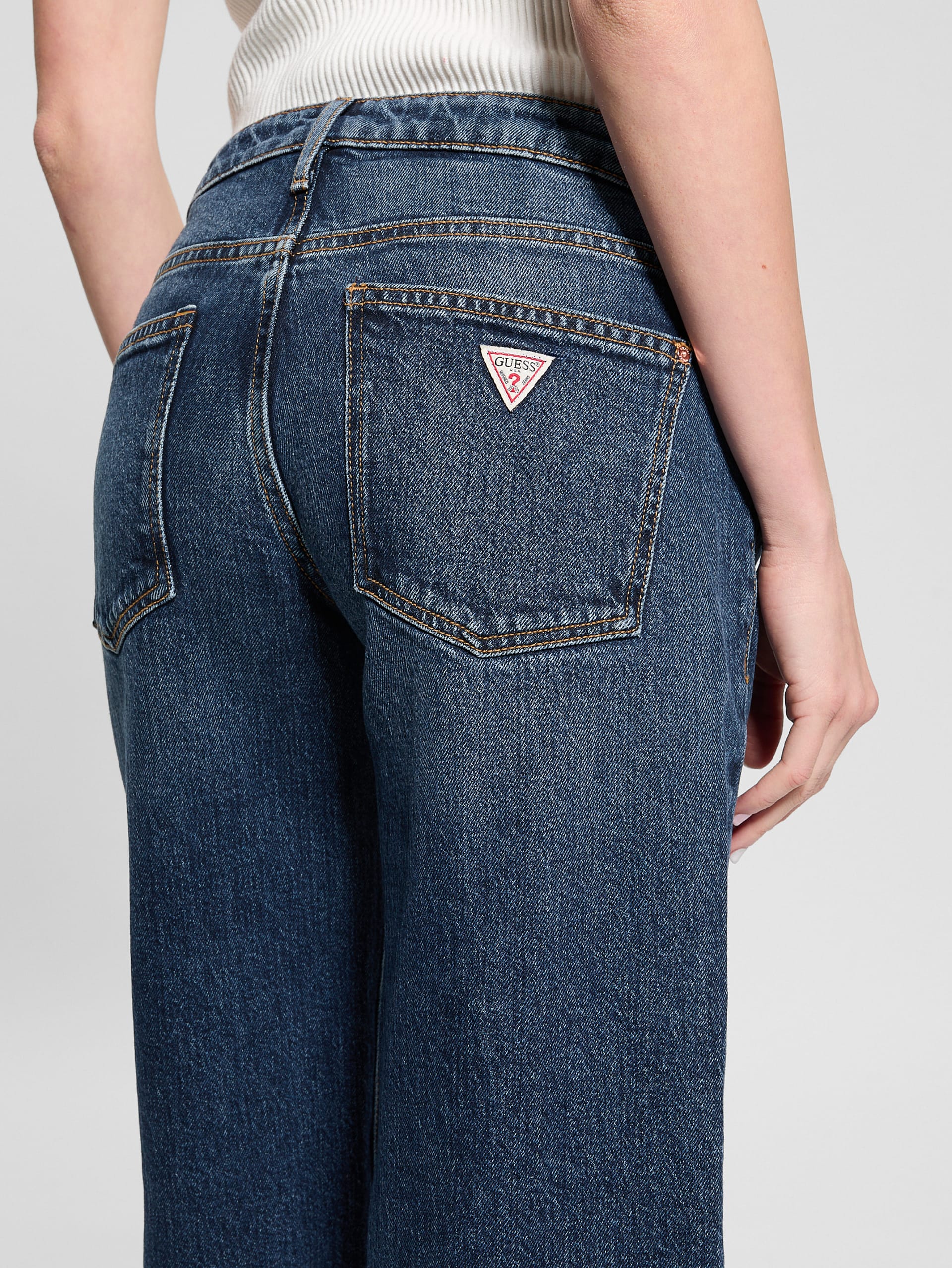 Calça jeans folgada de cintura baixa