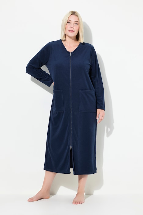 Bademantel, 2-Wege-Zipper, Frottee, kuschelweich