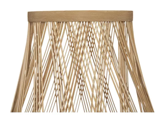 Lampe Trépied en Rotin et Métal H 44 cm