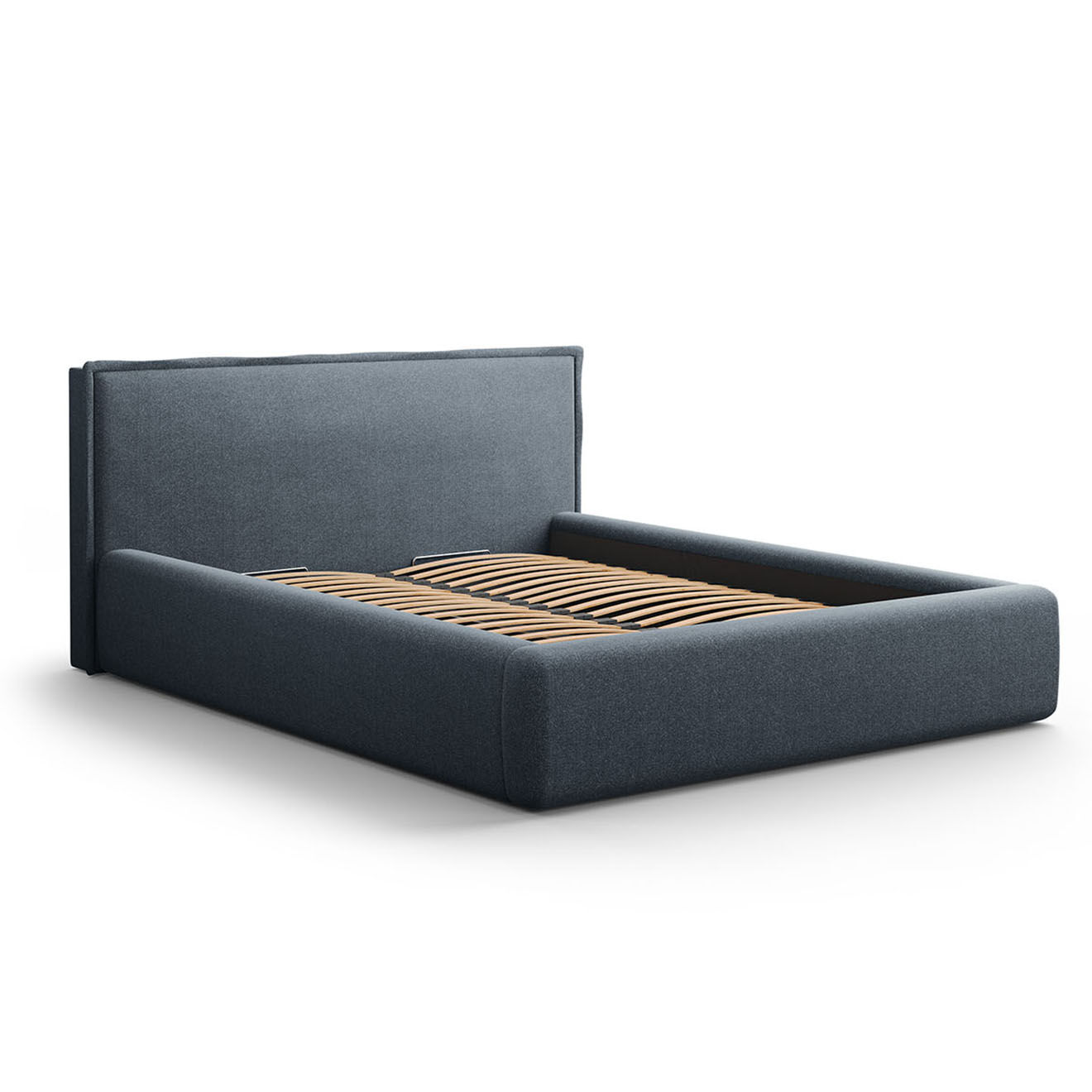 Maison Héritage Lit avec coffre de rangement Tena bleu foncé - 230x205x100 cm