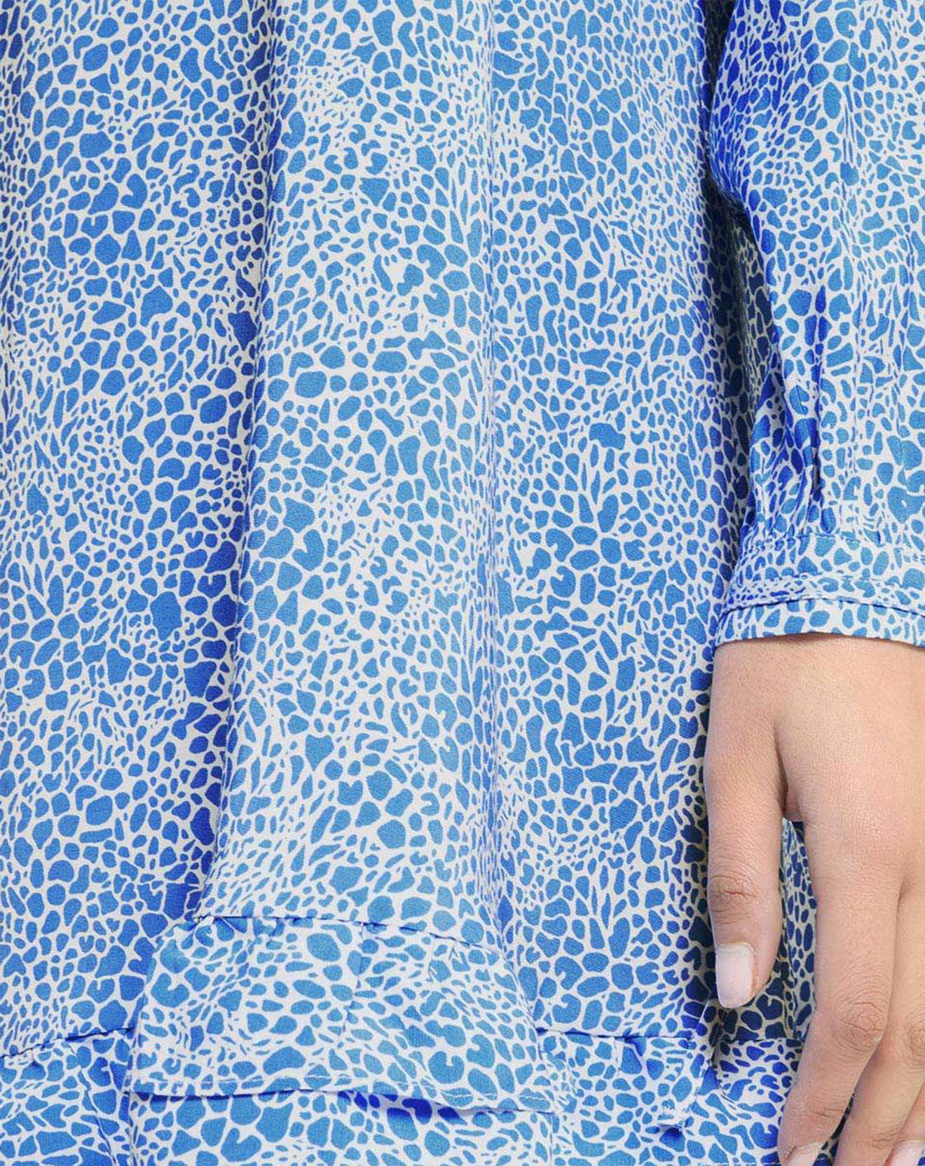 Scotch & Soda Robe courte à volants bleu/blanc