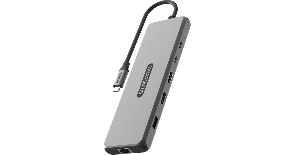 Sitecom10-in-1 USB4 Power Delivery Multiport dockingstation  (Grijs)