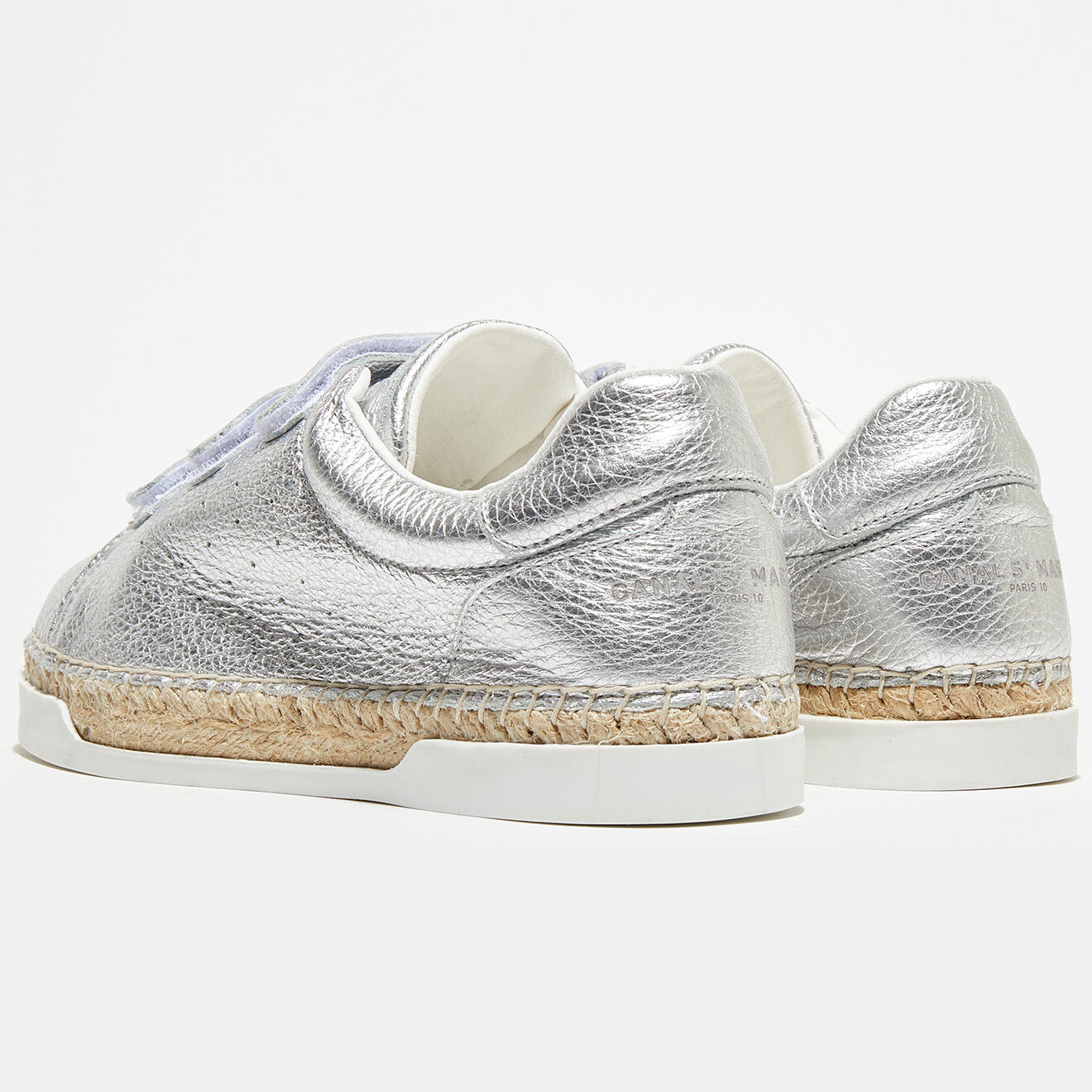 Canal Saint Martin Sneakers en Cuir Wonder argentées