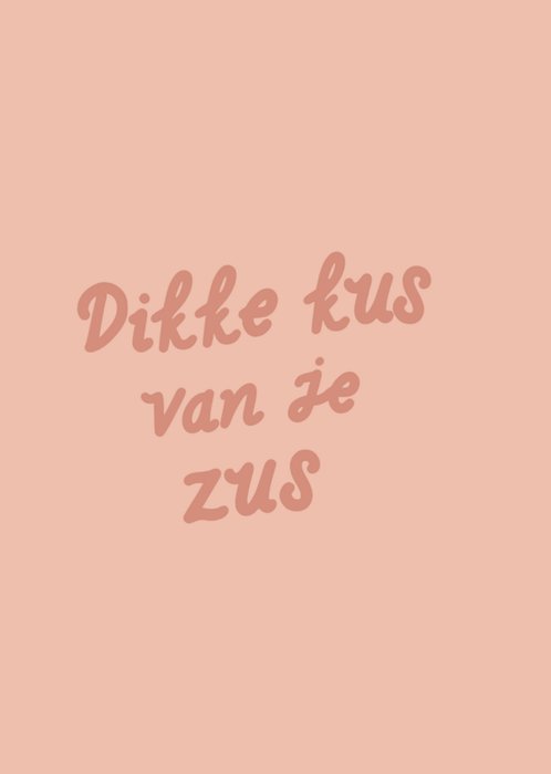 Greetz | Denken aan kaart | kus van je zus