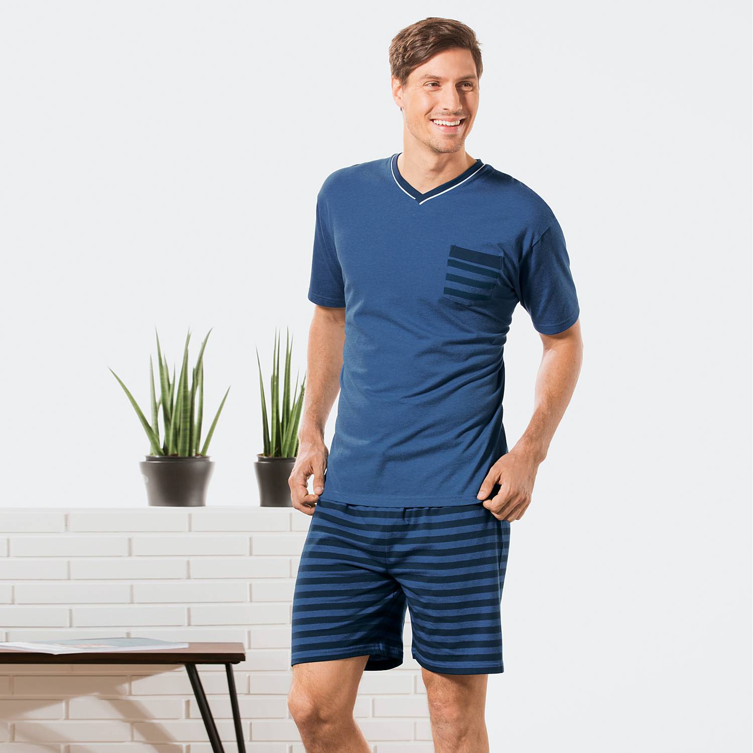 REDBEST Single-Jersey Herren-Shorty im 2er-Pack
